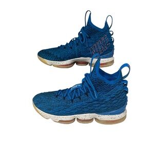 Nike LeBron 15 Hardwood Classics 897648-400 Men’s Size 11 Blue/Orange/White